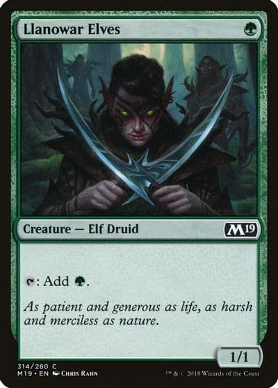 Llanowar Elves Core Set 2019 Magic card