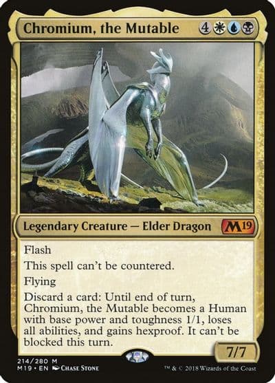Chromium the Mutable Core Set 2019 Magic card