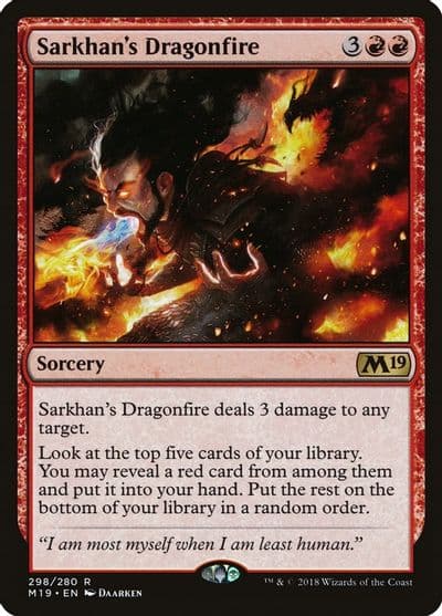 Sarkhans Dragonfire Core Set 2019 Magic card