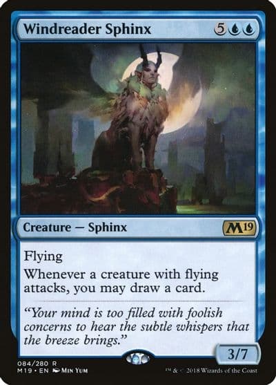 Windreader Sphinx Core Set 2019 Magic card