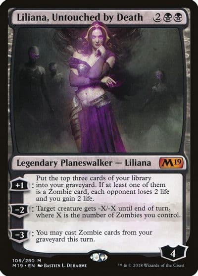 Liliana Untouched by Death Core Set 2019 Magic card