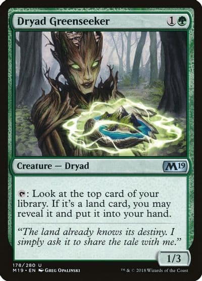 Dryad Greenseeker Core Set 2019 Magic card