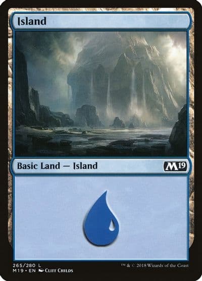 Island 265 Core Set 2019 Magic card