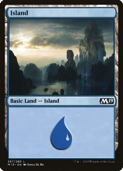 Island 267 Core Set 2019 Magic card