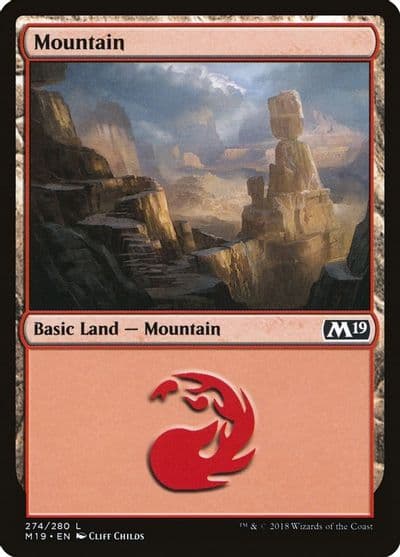 Mountain 274 Core Set 2019 Magic card