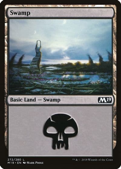 Swamp 272 Core Set 2019 Magic card