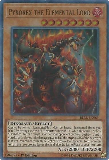 Pyrorex the Elemental Lord Battles of Legend: Relentless Revenge Yu-Gi-Oh! card