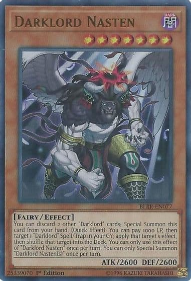 Darklord Nasten Battles of Legend: Relentless Revenge Yu-Gi-Oh! card