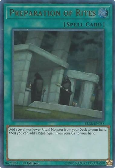 Preparation of Rites Battles of Legend: Relentless Revenge Yu-Gi-Oh! card