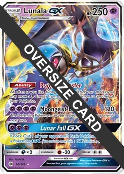 Lunala GX Jumbo Cards Pokemon card