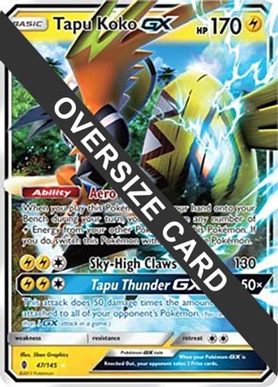 Tapu Koko GX Jumbo Cards Pokemon card