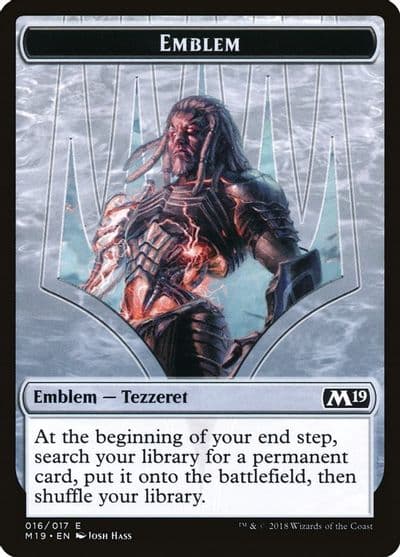 Emblem Tezzeret Artifice Master Core Set 2019 Magic card