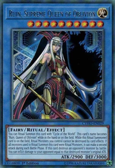 Ruin Supreme Queen of Oblivion Cybernetic Horizon Yu-Gi-Oh! card