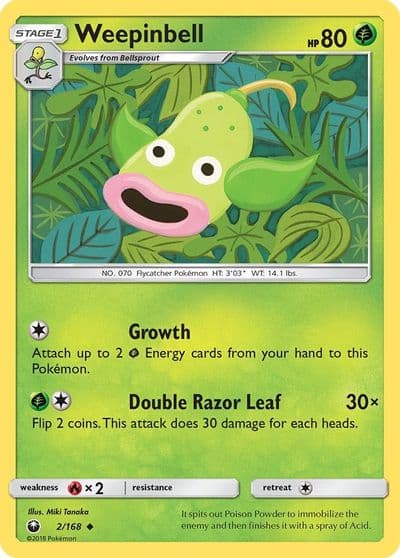 Weepinbell SM - Celestial Storm Pokemon card