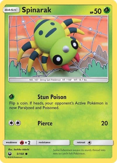 Spinarak SM - Celestial Storm Pokemon card