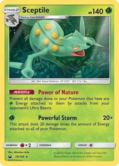 Sceptile SM - Celestial Storm Pokemon card