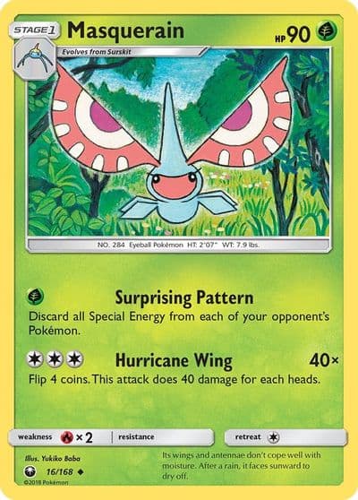 Masquerain SM - Celestial Storm Pokemon card