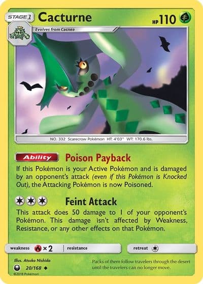 Cacturne SM - Celestial Storm Pokemon card