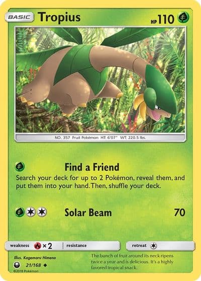 Tropius SM - Celestial Storm Pokemon card