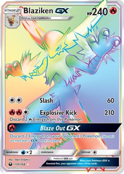 Blaziken GX (Secret) SM - Celestial Storm Pokemon card