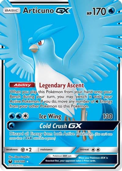 Articuno GX (Full Art) SM - Celestial Storm Pokemon card