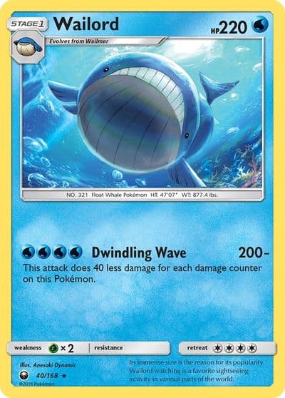 Wailord SM - Celestial Storm Pokemon card