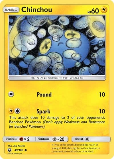 Chinchou SM - Celestial Storm Pokemon card