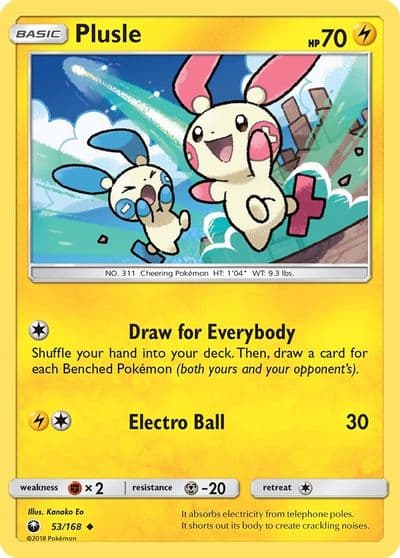 Plusle SM - Celestial Storm Pokemon card