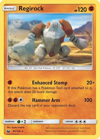 Regirock SM - Celestial Storm Pokemon card