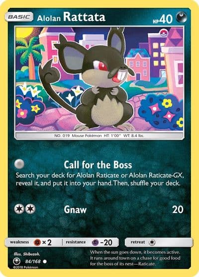 Alolan Rattata SM - Celestial Storm Pokemon card
