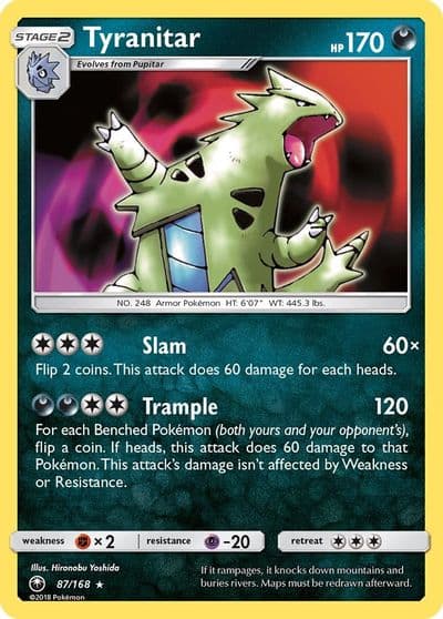 Tyranitar SM - Celestial Storm Pokemon card