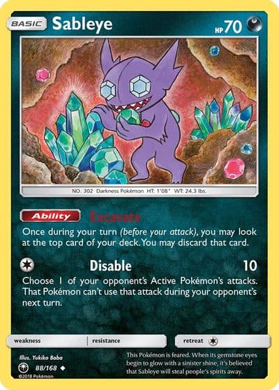 Sableye SM - Celestial Storm Pokemon card