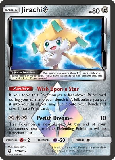 Jirachi Prism Star SM - Celestial Storm Pokemon card