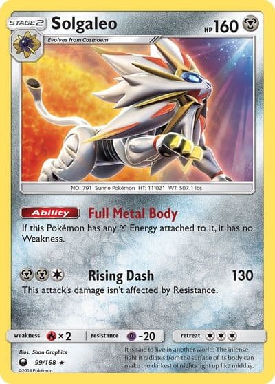 Solgaleo SM - Celestial Storm Pokemon card