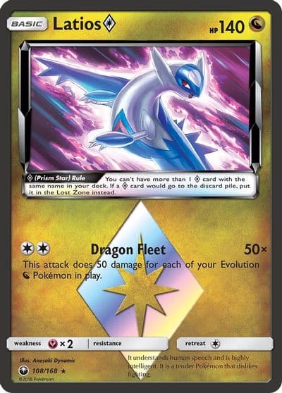 Latios Prism Star SM - Celestial Storm Pokemon card