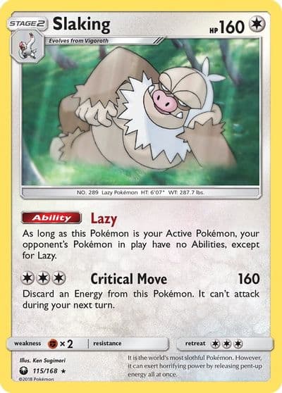 Slaking SM - Celestial Storm Pokemon card