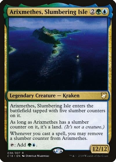 Arixmethes Slumbering Isle Commander 2018 Magic card