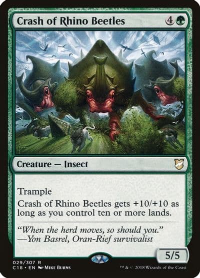Crash of Rhino Beetles Commander 2018 Magic card