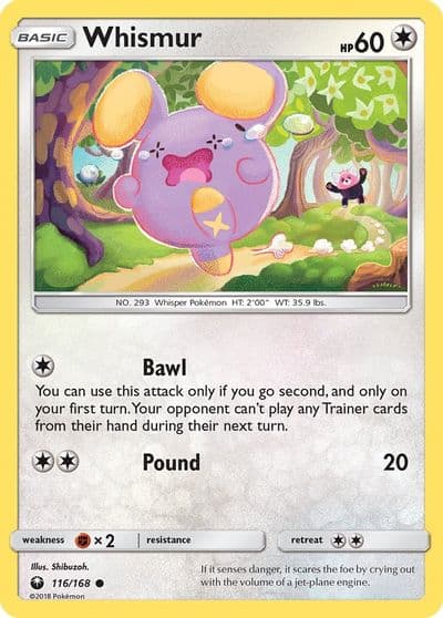 Whismur (116) SM - Celestial Storm Pokemon card