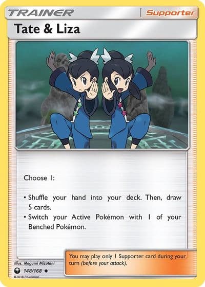 Tate & Liza SM - Celestial Storm Pokemon card