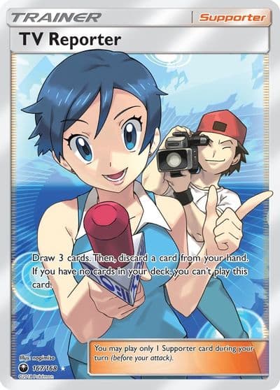TV Reporter (Full Art) SM - Celestial Storm Pokemon card