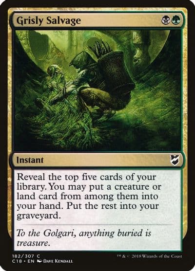 Grisly Salvage Commander 2018 Magic card