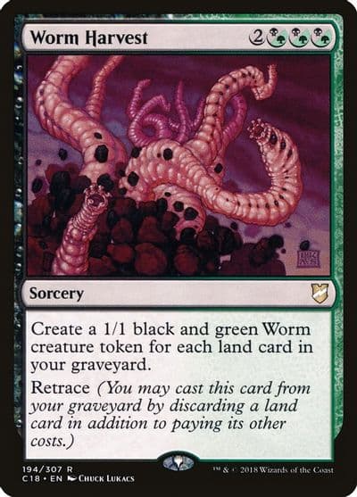 Worm Harvest Commander 2018 Magic card