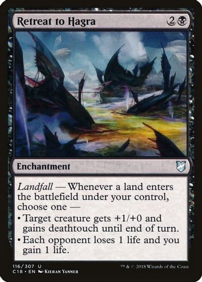 Retreat to Hagra Commander 2018 Magic card