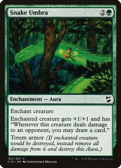 Snake Umbra Commander 2018 Magic card