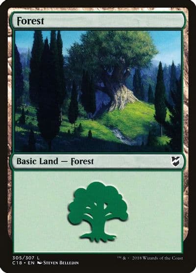 Forest 305 Commander 2018 Magic card