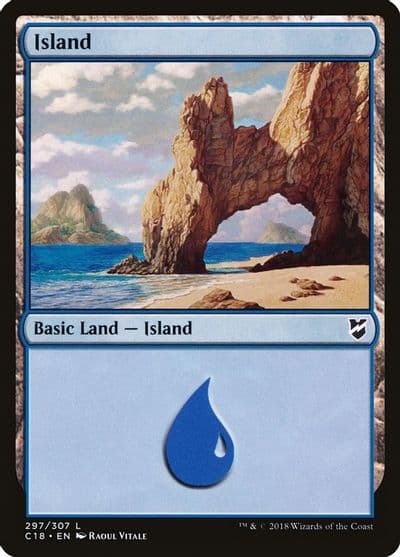 Island 297 Commander 2018 Magic card
