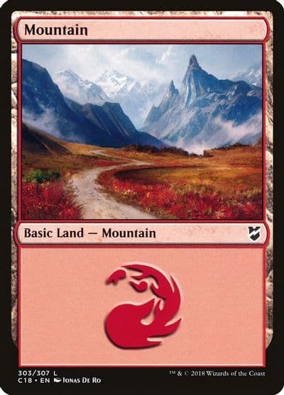 Mountain 303 Commander 2018 Magic card