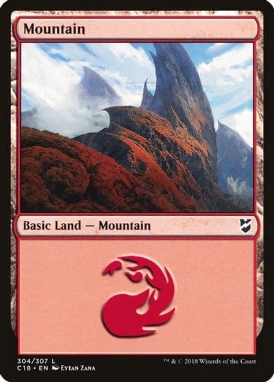 Mountain 304 Commander 2018 Magic card