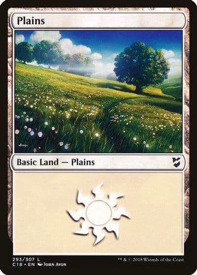 Plains 293 Commander 2018 Magic card